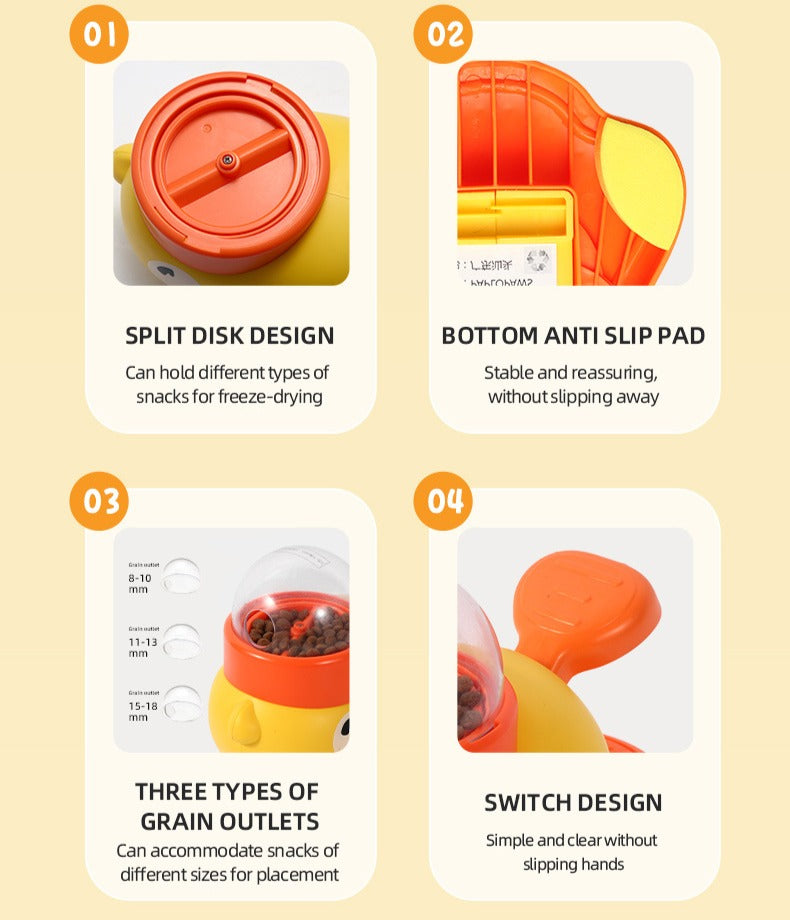 Interactive Duck Dog Puzzle Feeder – Treat Toy for Smart & Happy Dogs