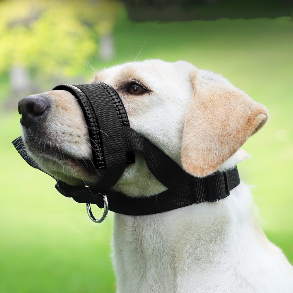 Breathable Dog Muzzle – Adjustable Nylon Anti-Bark Guard for Small & Large Dogs