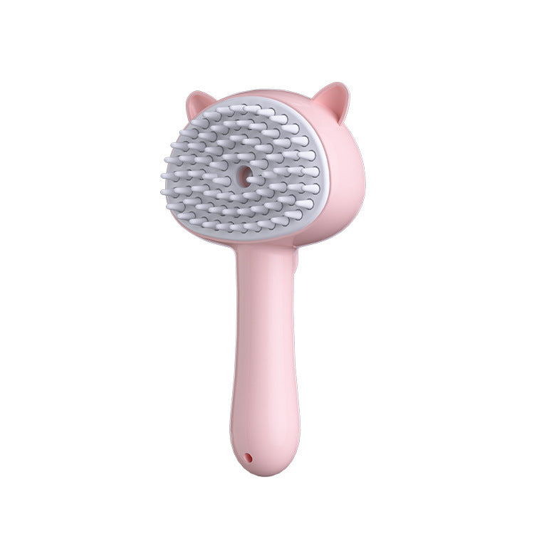 Rechargeable Mist Grooming Brush for Cats & Dogs – Self-Cleaning Slicker with Detangling and Hair Removal
