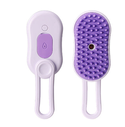 Rechargeable Steamy Pet Grooming Brush – 3-in-1 Hair Removal & Massage Comb for Cats & Dogs